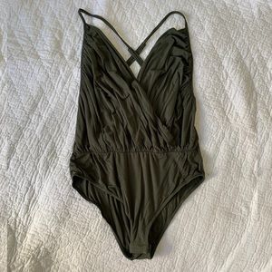 Olive green bodysuit